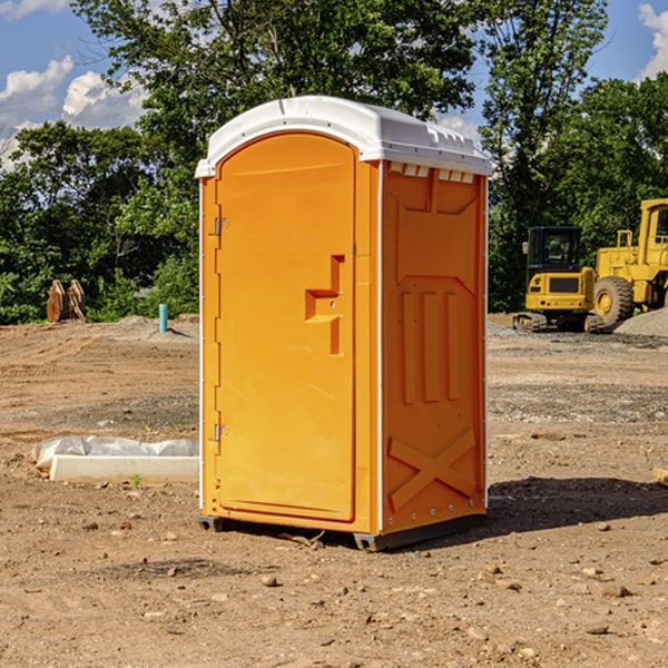 how often are the portable restrooms cleaned and serviced during a rental period in Calwa CA